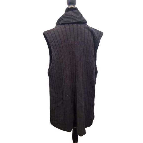 Chaps Sleeveless Sweater Vest | Black - Picture 4 of 13